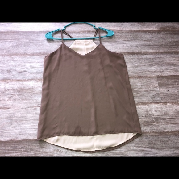 New York & Company Tops - NY&C: Chiffon-Overlay Racerback Top